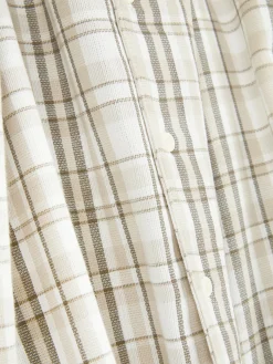 Chemise Texturée à Carreaux Et à Manches Courtes