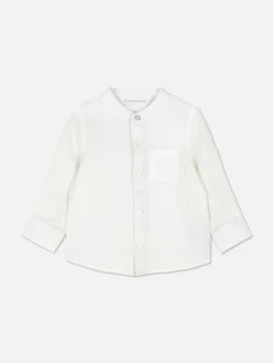 Chemise Texturée à Manches Longues