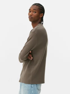 Chemise Tricotée à Boutons-pression