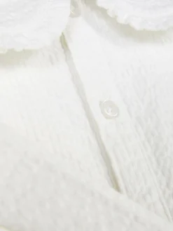 Chemisier Froncé à Col