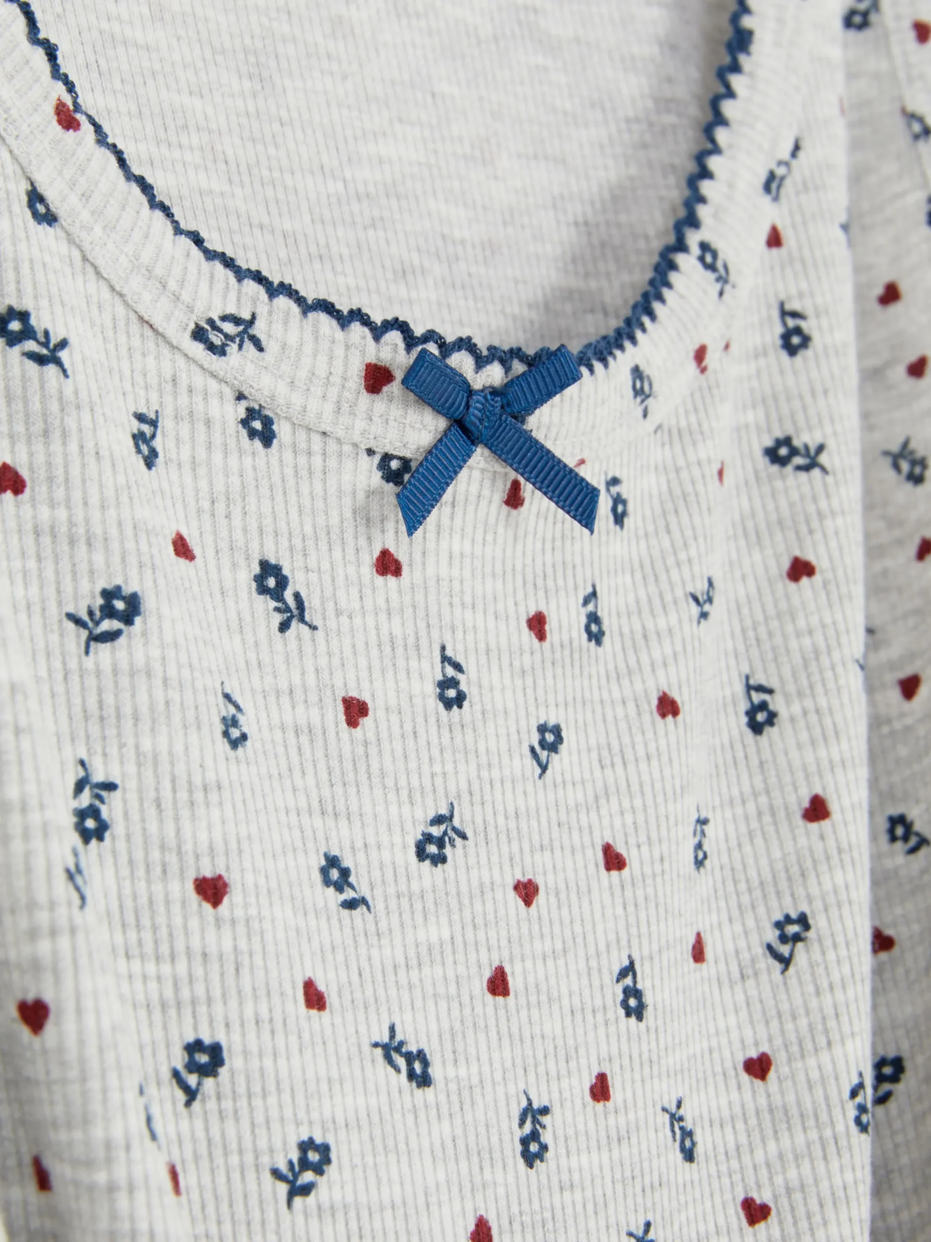 Débardeur De Pyjama Côtelé à Petites Fleurs