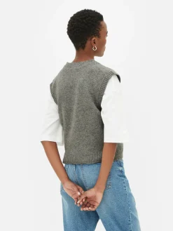 Débardeur Tricoté à Col En V