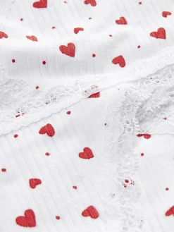 Ensemble Caraco Et String En Pointelle à Motifs Sans Couture