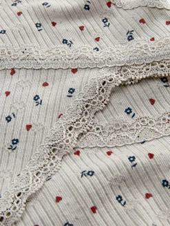 Ensemble Caraco Et String En Pointelle à Motifs Sans Couture