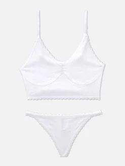 Ensemble De Lingerie En Pointelle Non Rembourré
