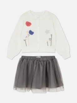 Ensemble Gilet Tricoté Et Tutu