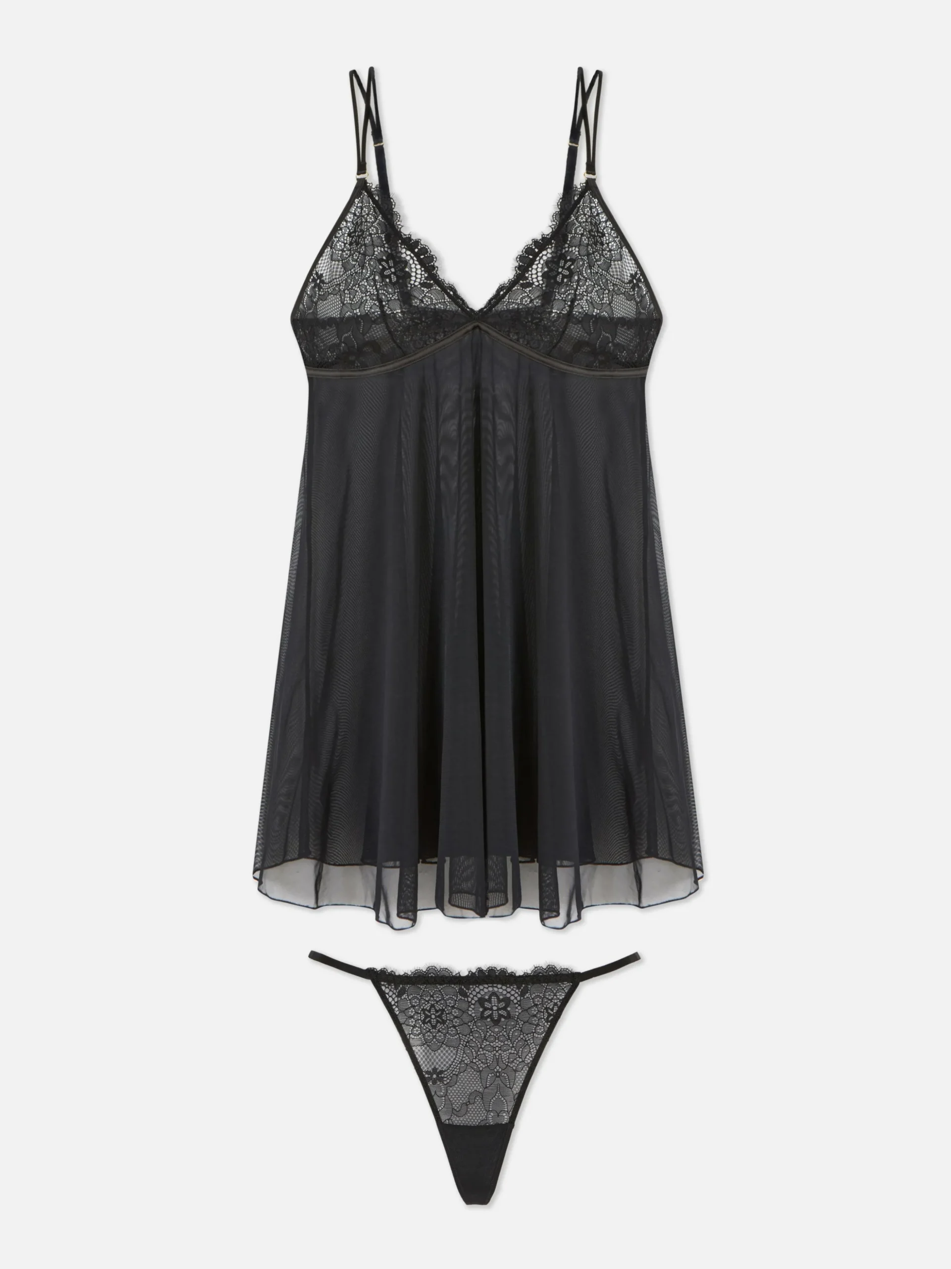 Ensemble Nuisette Sans Armature Et String