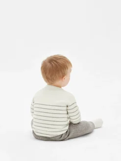 Ensemble Pull En Maille Et Legging à Rayures