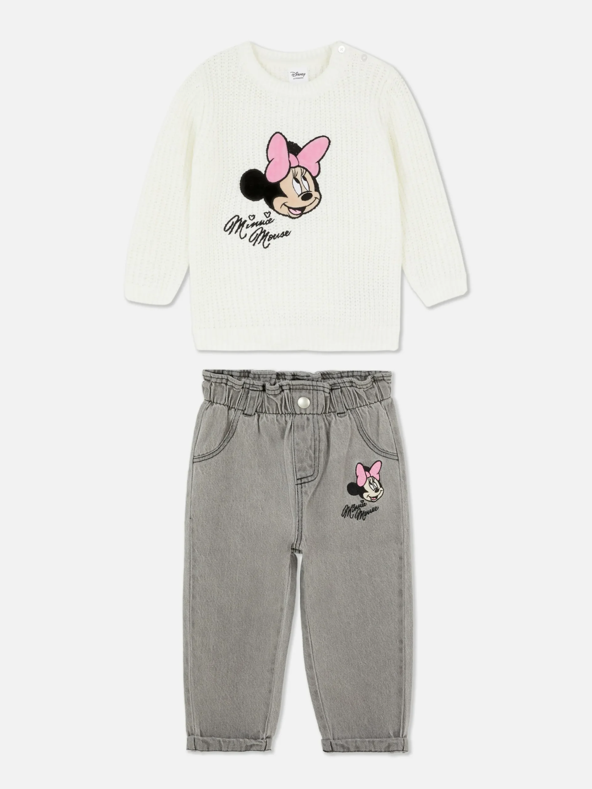 Ensemble Pull En Maille Et Jean Disney Minnie Mouse