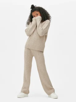 Ensemble Pull Et Legging En Maille Torsadée