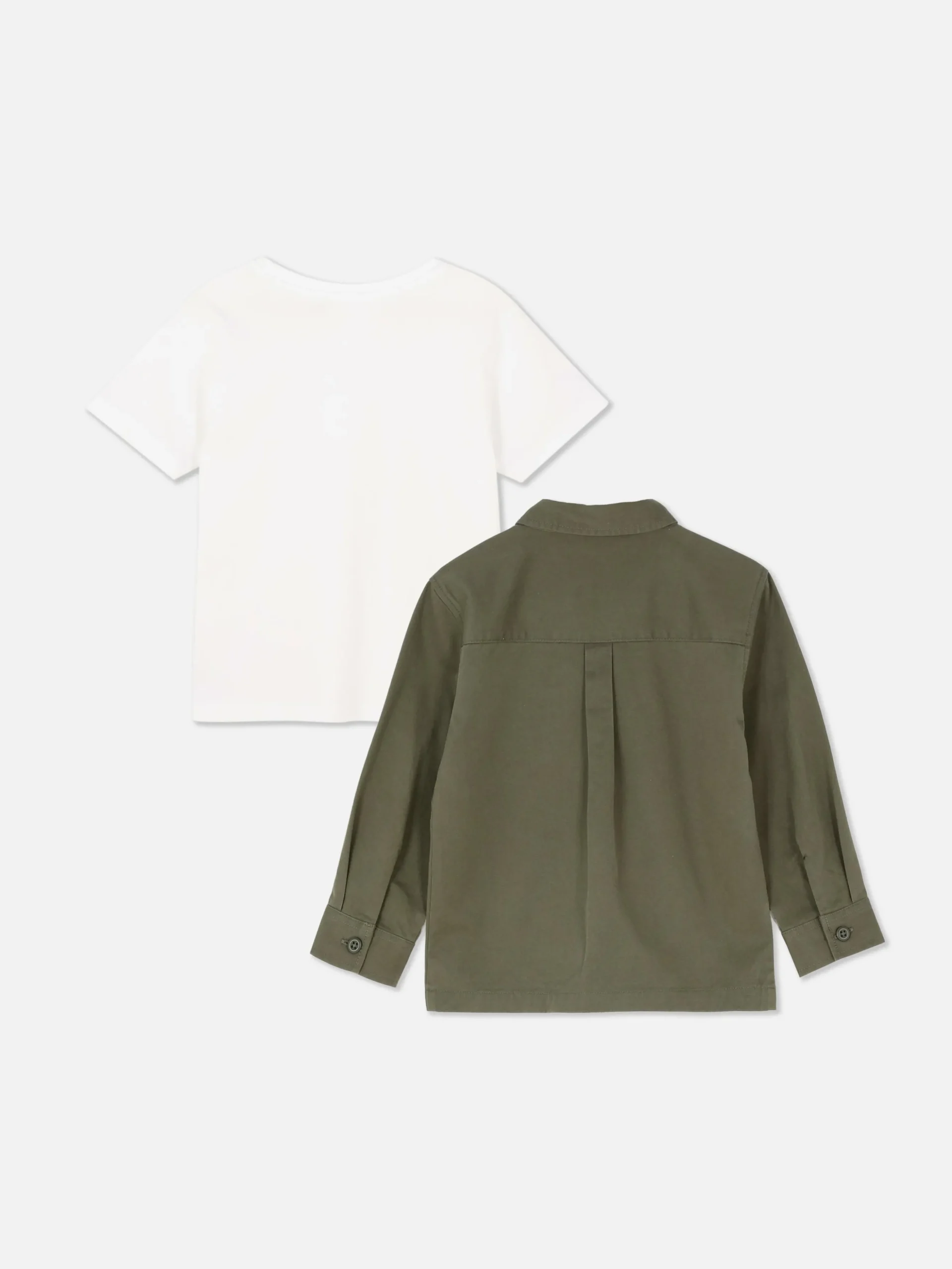 Ensemble T-shirt Et Chemise à Manches Longues