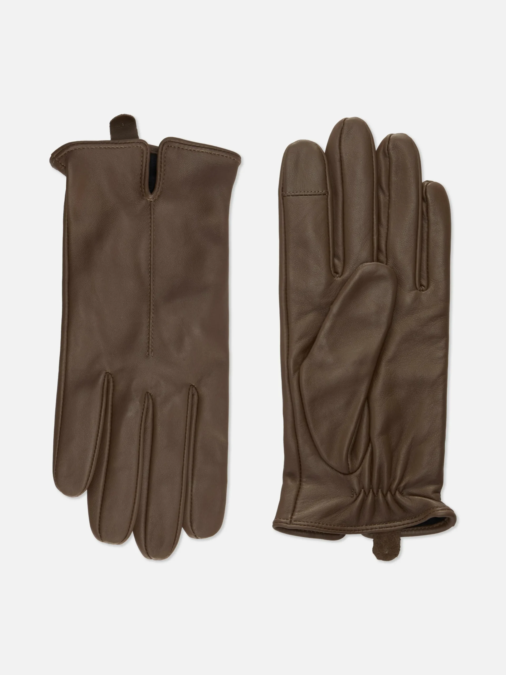 Gants En Cuir à Poignets Crantés