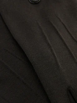 Gants En Maille Point De Rome à Finitions En Simili Cuir