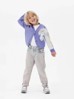 Gilet à Col En V Et Motif Licorne