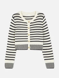Gilet Court à Rayures