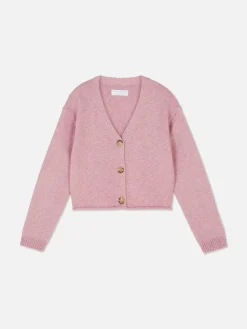 Gilet Tricoté à Ourlet Roulotté