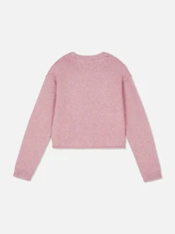 Gilet Tricoté à Ourlet Roulotté