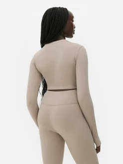 Haut Court De Sport à Manches Longues En Tissu Ultra-doux Rita Ora