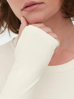 Haut Court De Sport à Manches Longues En Tissu Ultra-doux Rita Ora