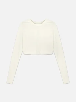 Haut Court De Sport à Manches Longues En Tissu Ultra-doux Rita Ora