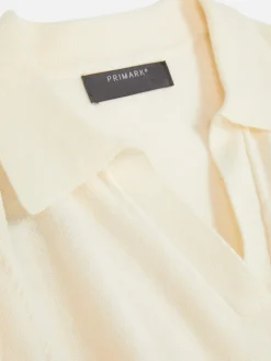 Haut En Maille Fine à Col Et Manches Courtes