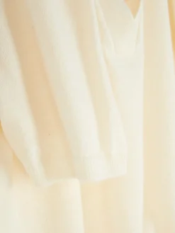 Haut En Maille Fine à Col Et Manches Courtes