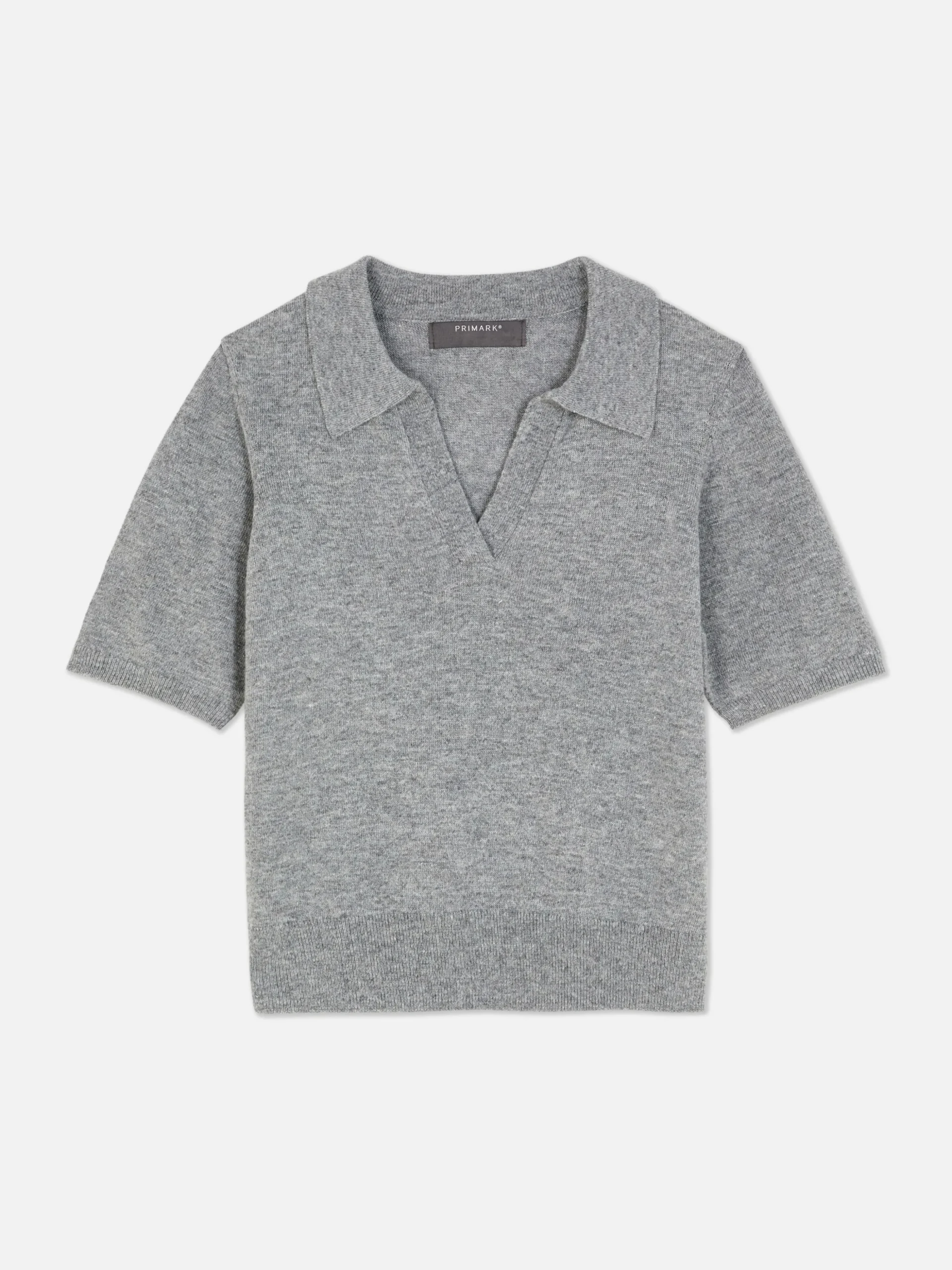 Haut En Maille Fine à Col Et Manches Courtes