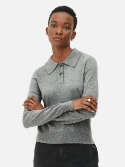 Haut Tricoté à Col Et à Manches Longues