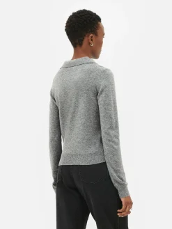 Haut Tricoté à Col Et à Manches Longues