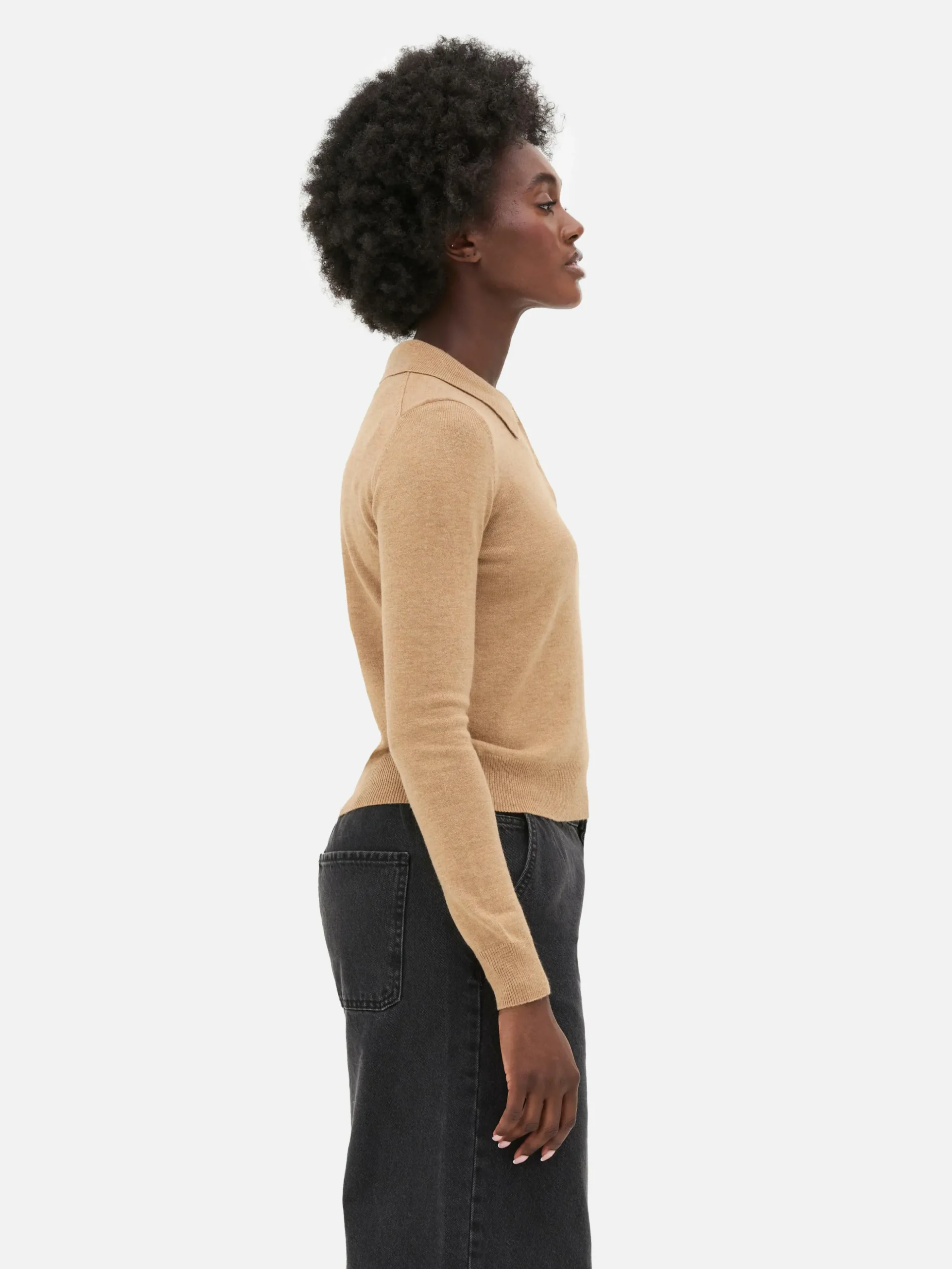 Haut Tricoté à Col Et à Manches Longues