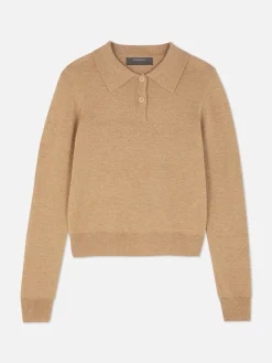 Haut Tricoté à Col Et à Manches Longues