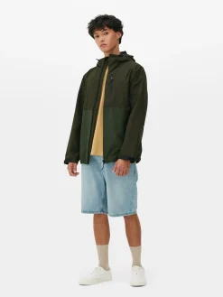 Imperméable Color Block à Poches Multiples