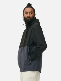 Imperméable Color Block à Poches Multiples