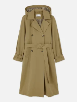 Imperméable Croisé à Capuche Rita Ora