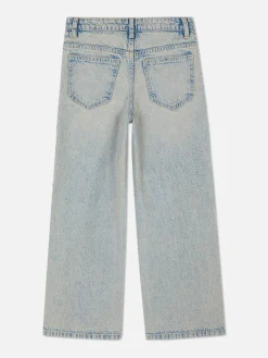 Jean Denim à Effet Vieilli Et Clous