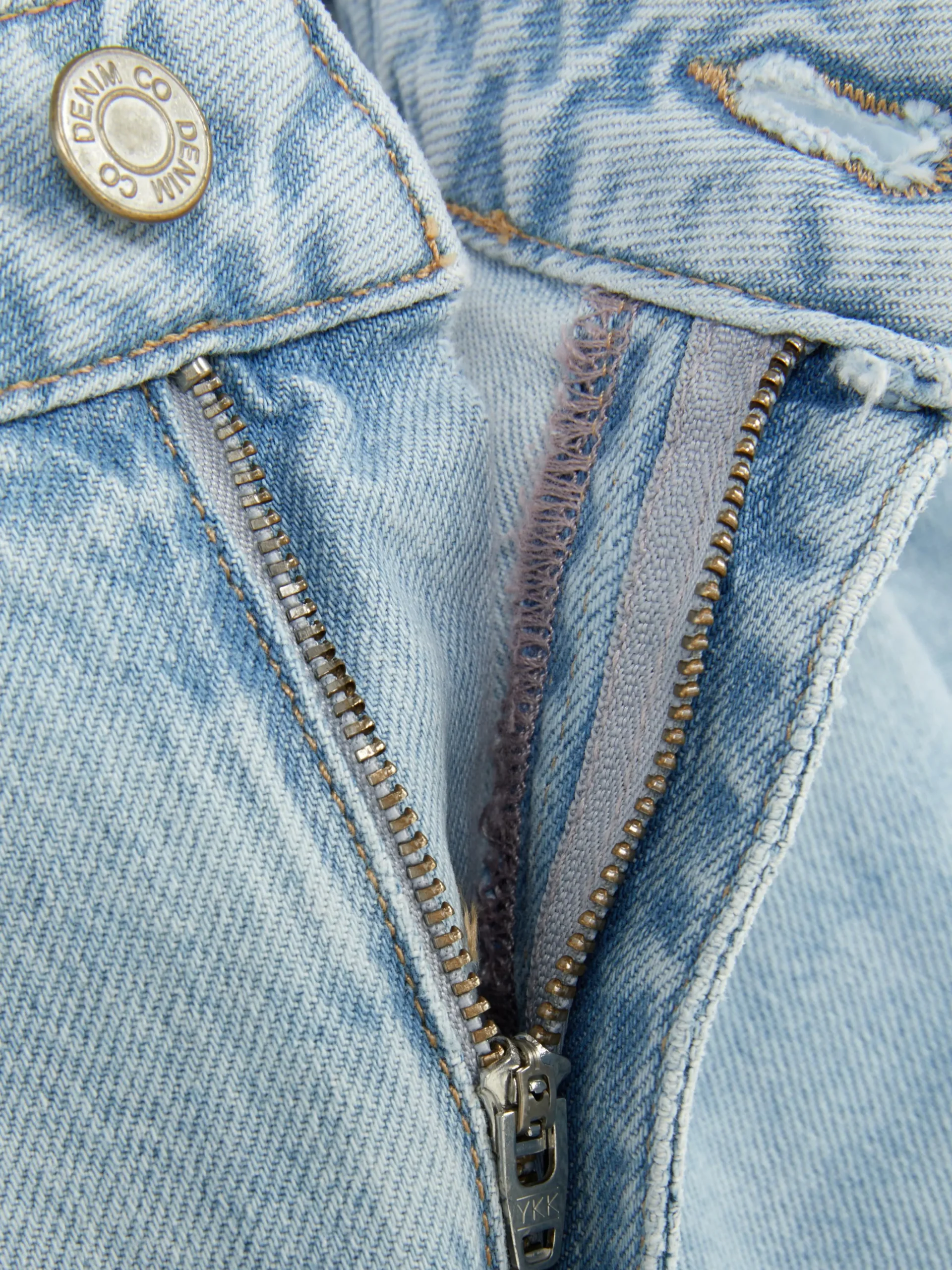 Jean Denim Ample à Effet Vieilli