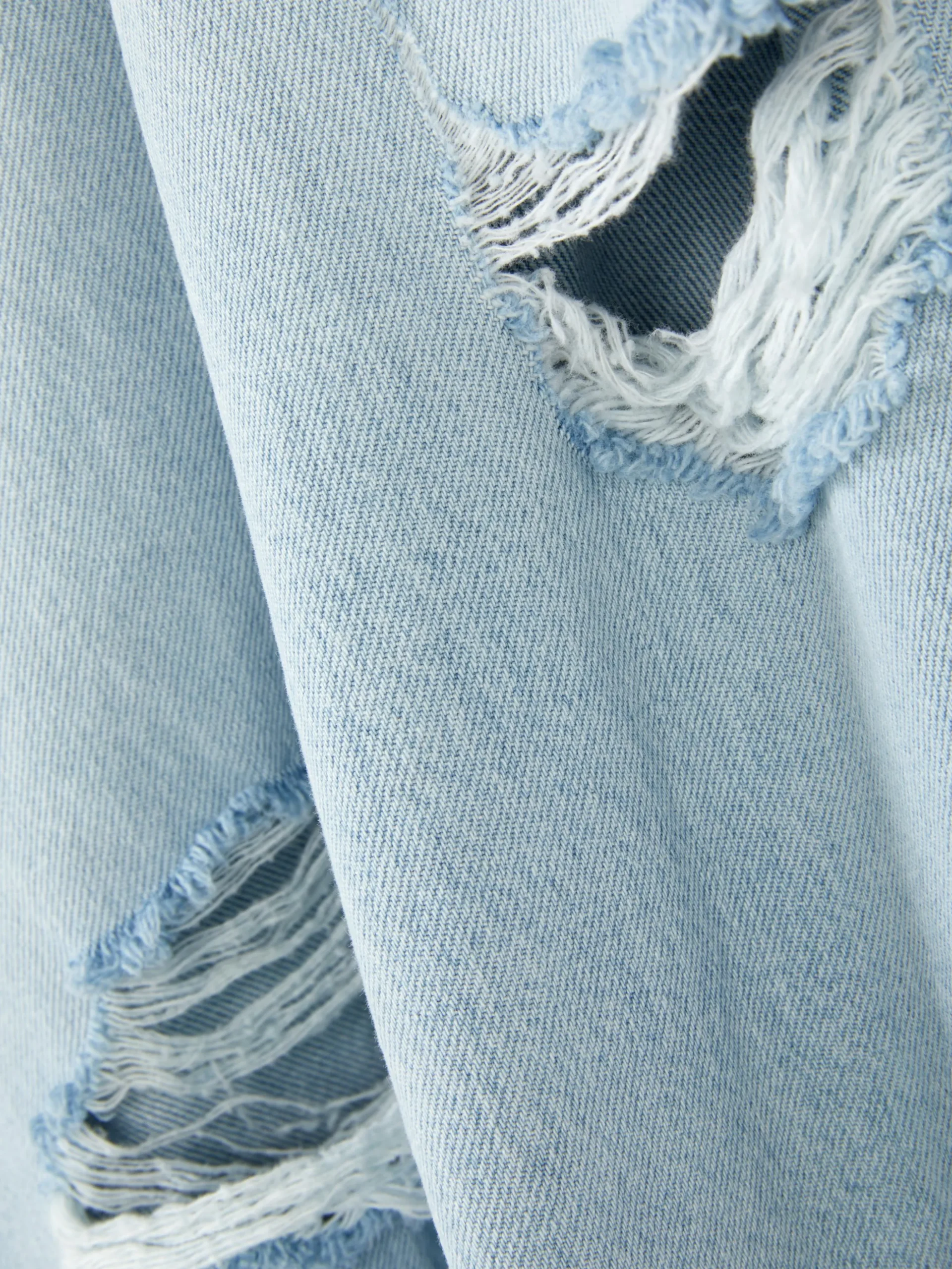 Jean Denim Ample à Effet Vieilli