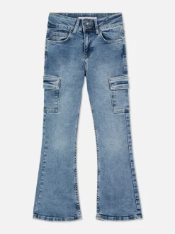Jean Denim Cargo évasé