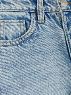 Jean Denim Coupe Droite Effet Vieilli