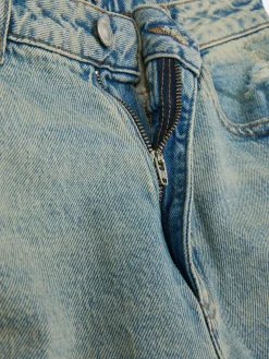 Jean Mom En Denim Déchiré