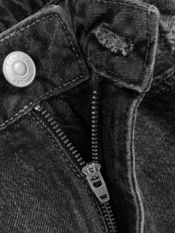 Jean Mom En Denim Déchiré