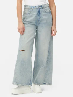 Jean Skater Effet Légèrement Vieilli