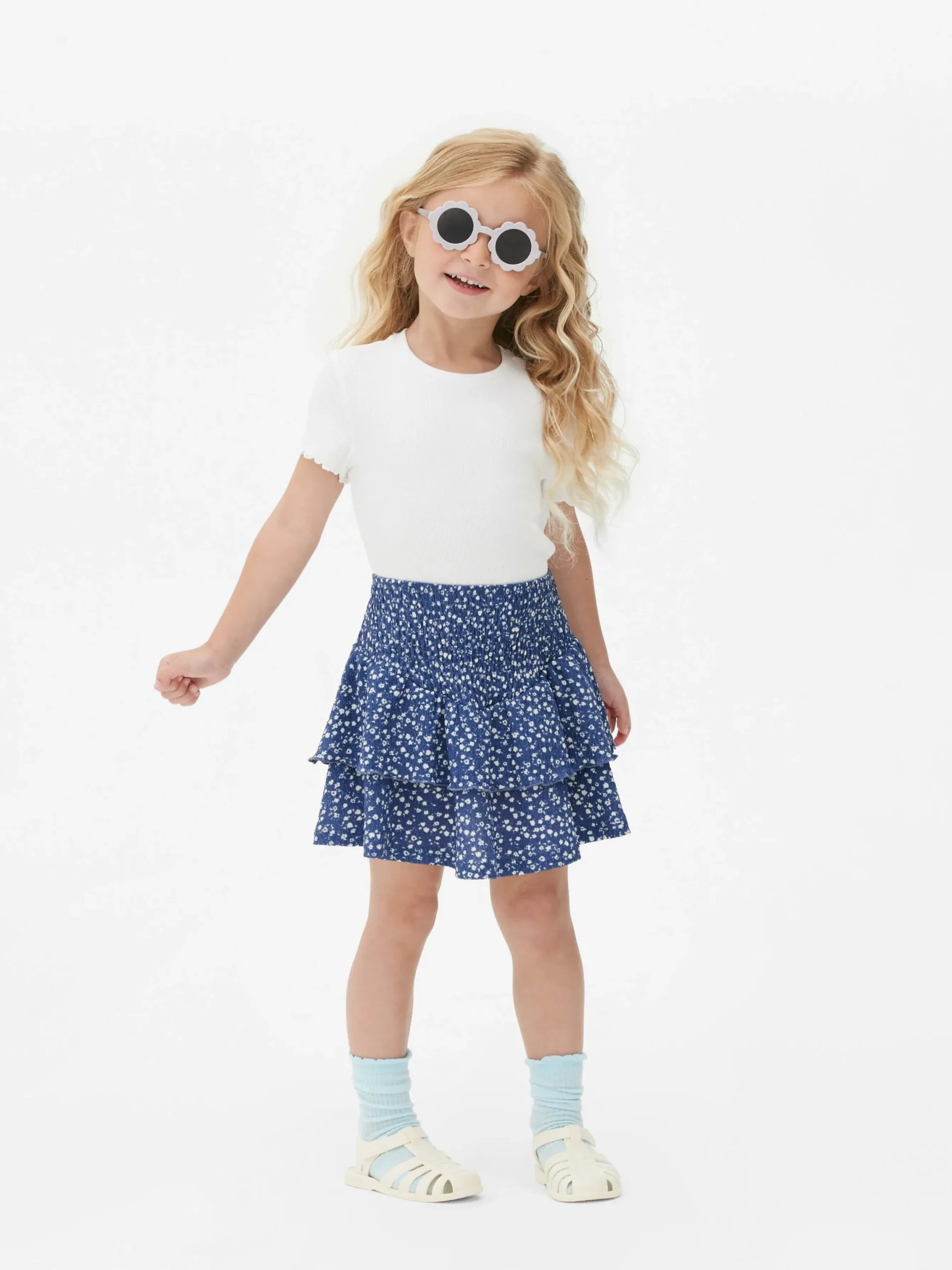 Jupe Florale à Superpositions