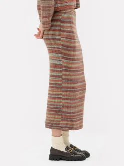 Jupe Mi-longue En Tricot Rayé Rita Ora à Coordonner