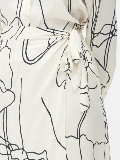 Jupe Portefeuille Mi-longue Graphique à Coordonner