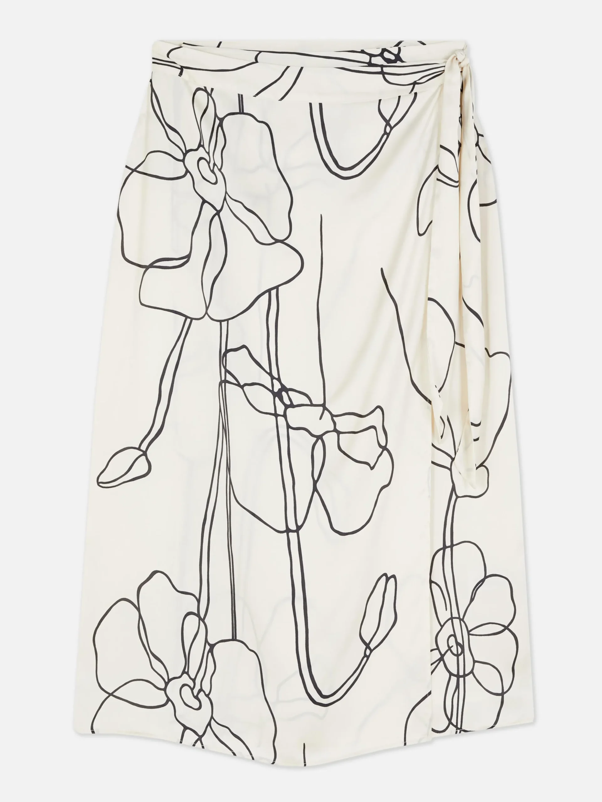 Jupe Portefeuille Mi-longue Graphique à Coordonner