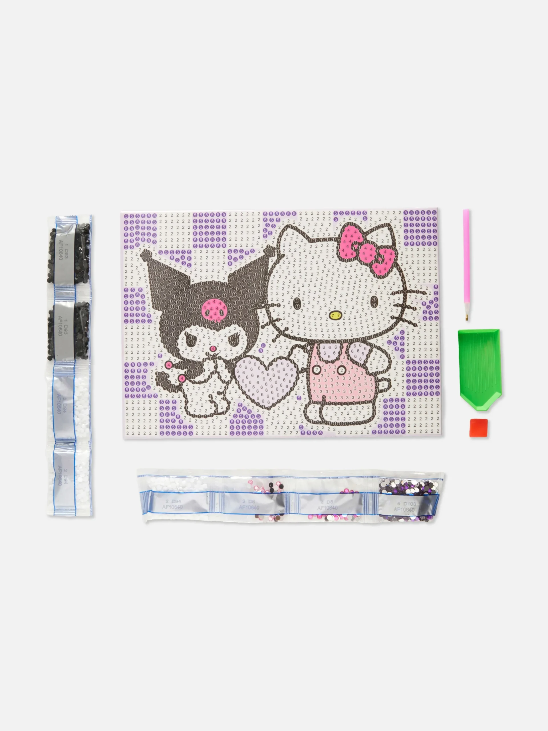 Kit Broderie Diamant Par Numéro Hello Kitty Et Kuromi