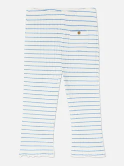 Legging évasé Côtelé à Rayures