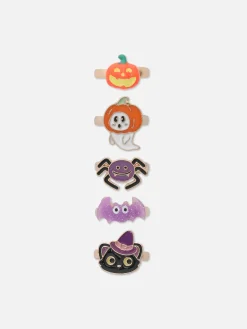 Lot De 5 Bagues Phosphorescentes Halloween