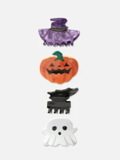 Lot De 4 Barrettes Halloween
